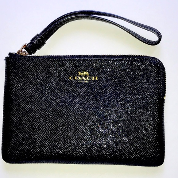 Coach corner zip leather wristlet - Picture 3 of 8